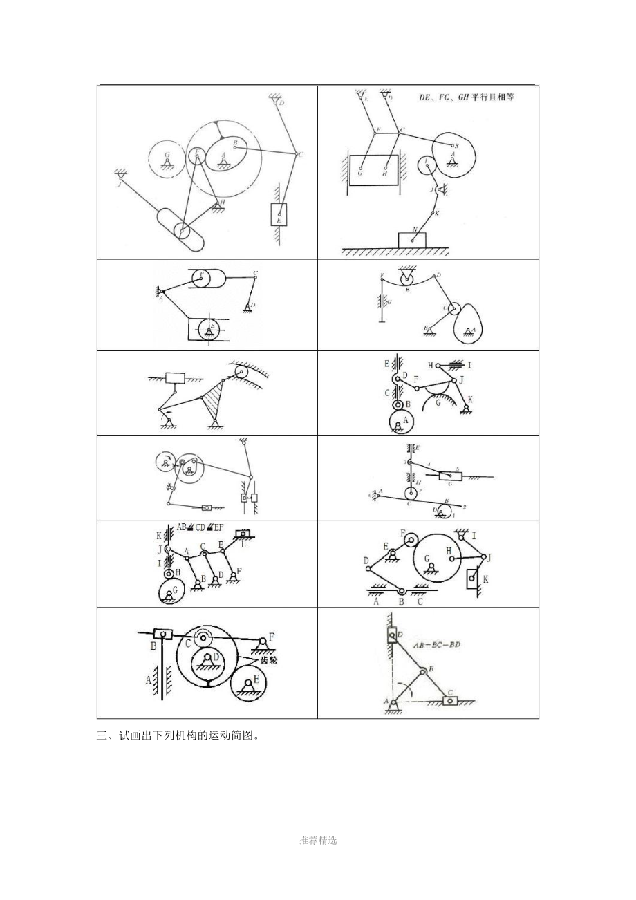 机械设计基础1练习题——平面机构的结构分析.docx_第3页