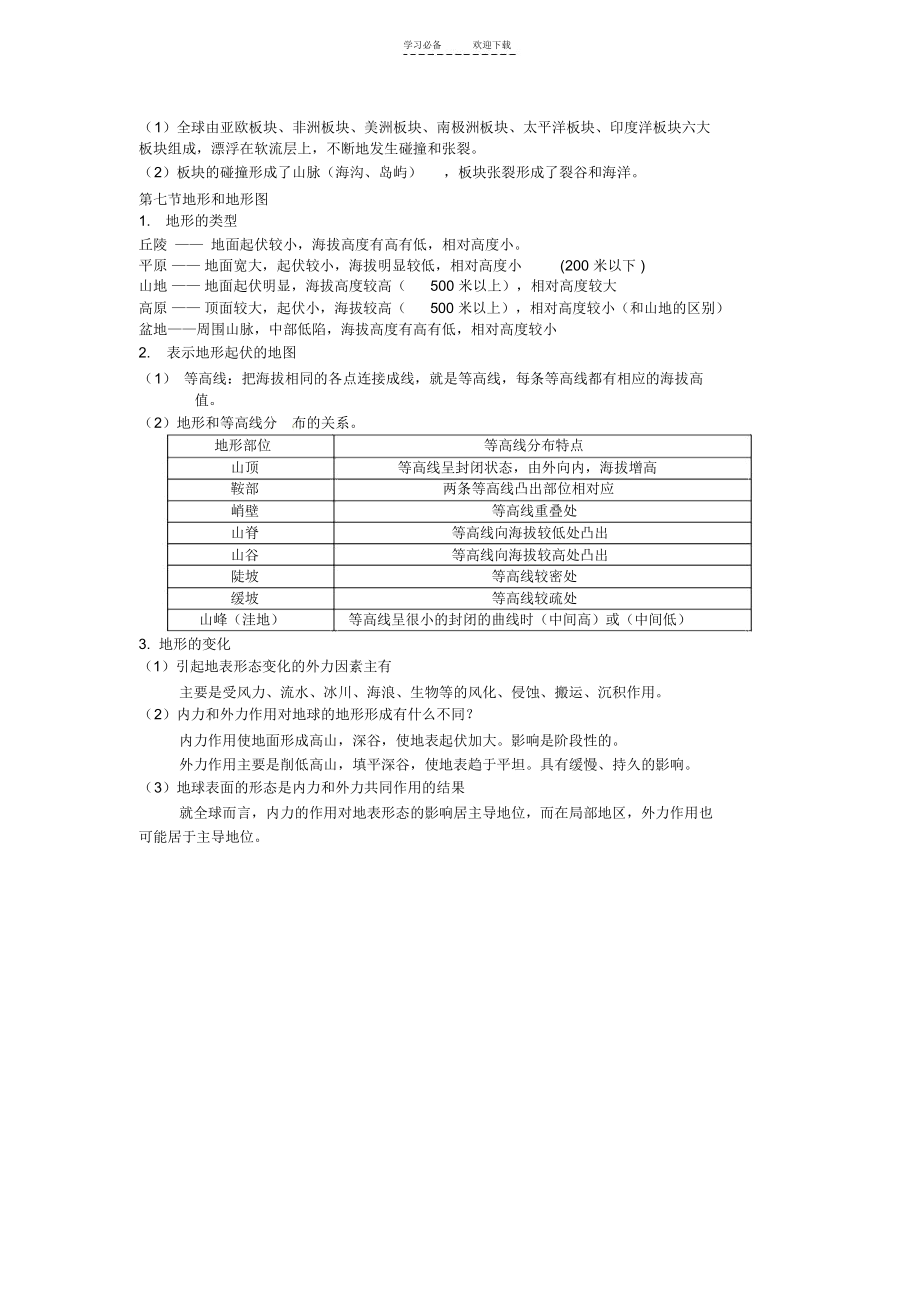 地壳运动与地形知识点.docx_第2页