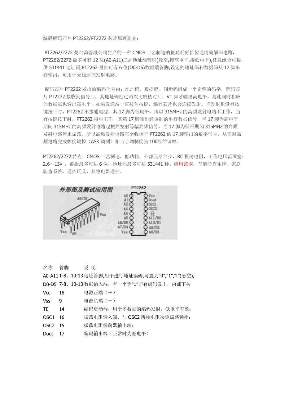 编码解码芯片PT2262.docx_第1页