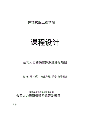 IT项目管理系统-公司管理系统人力资源管理系统开发项目.doc