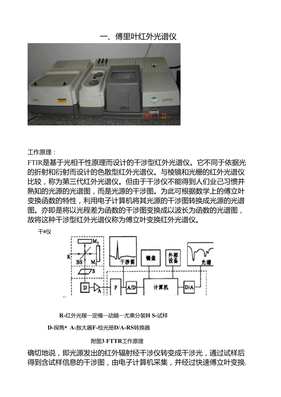 傅里叶红外光谱仪工作原理、步骤、注意事项.doc_第1页