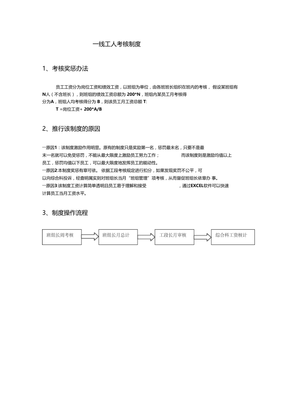 一线工人考核制度.docx_第1页