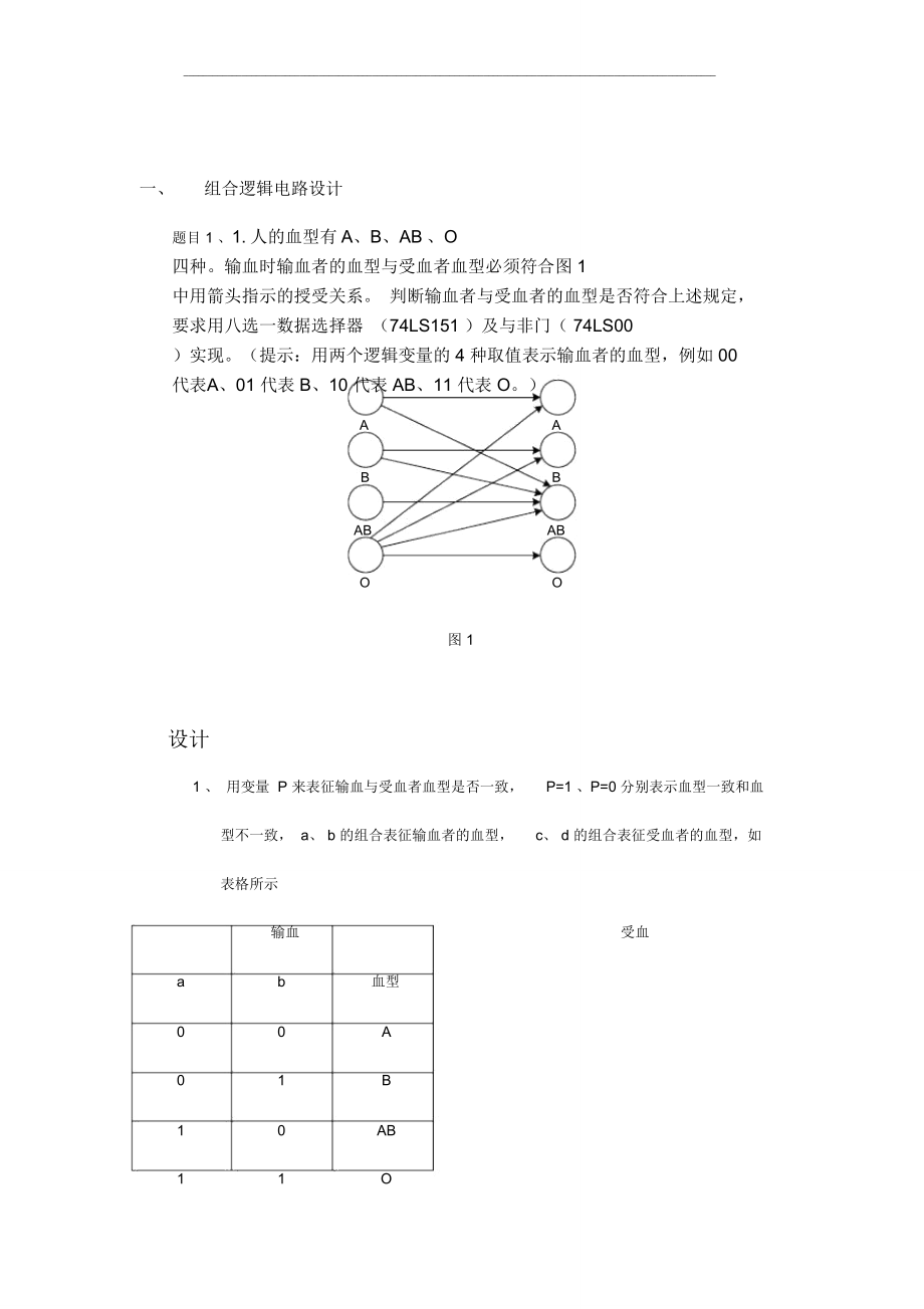 组合逻辑电路设计.doc_第1页