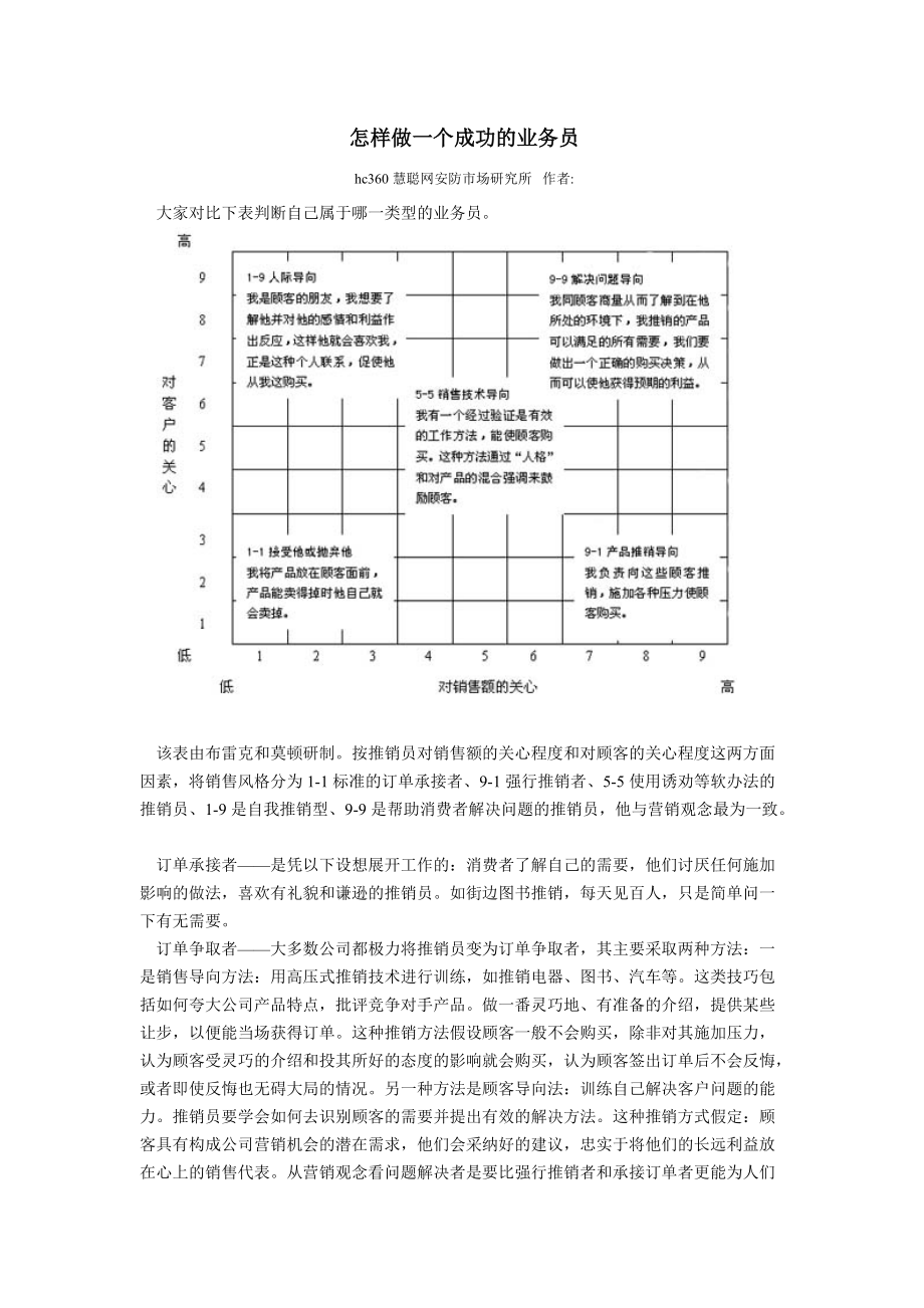 怎样做一个成功的业务员.docx_第1页