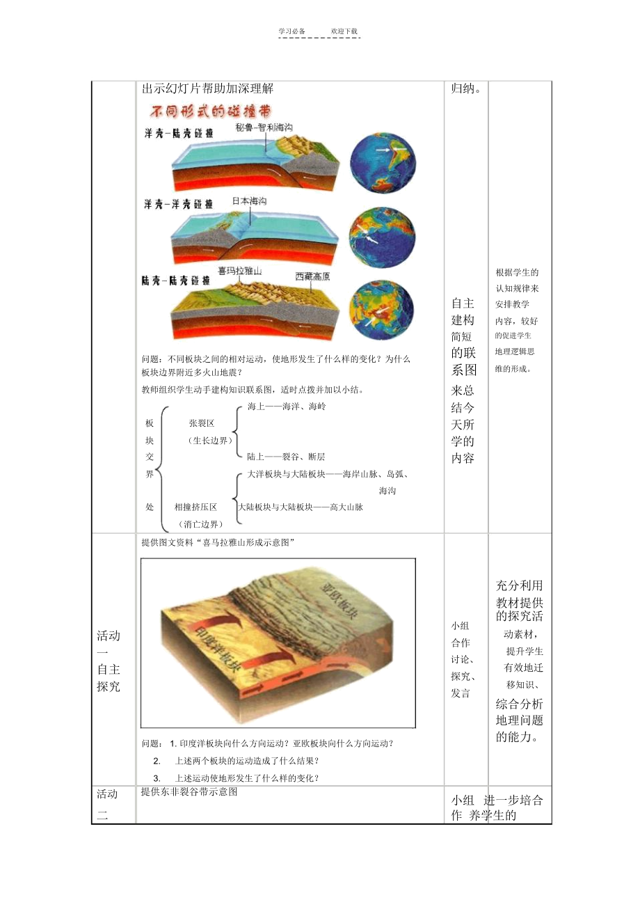 板块构造与地貌(教案).docx_第3页