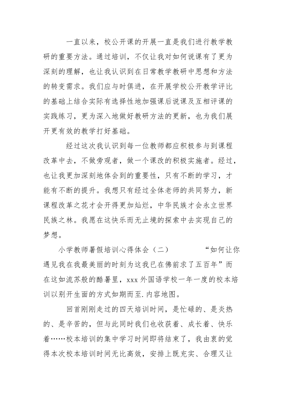 小学教师暑假培训心得体会心得体会.docx_第3页