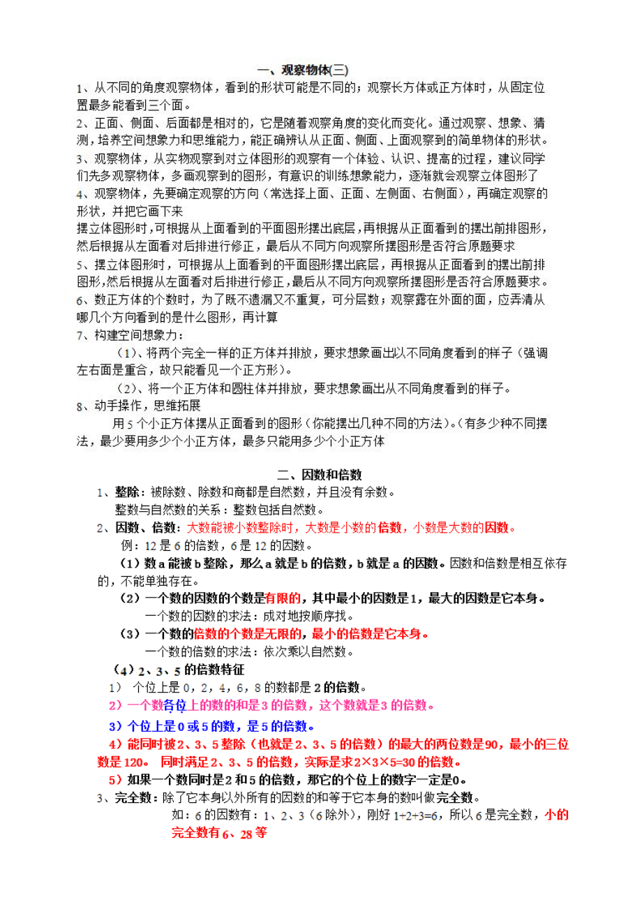 2015新人教版五年级下册数学知识点总结.doc_第1页