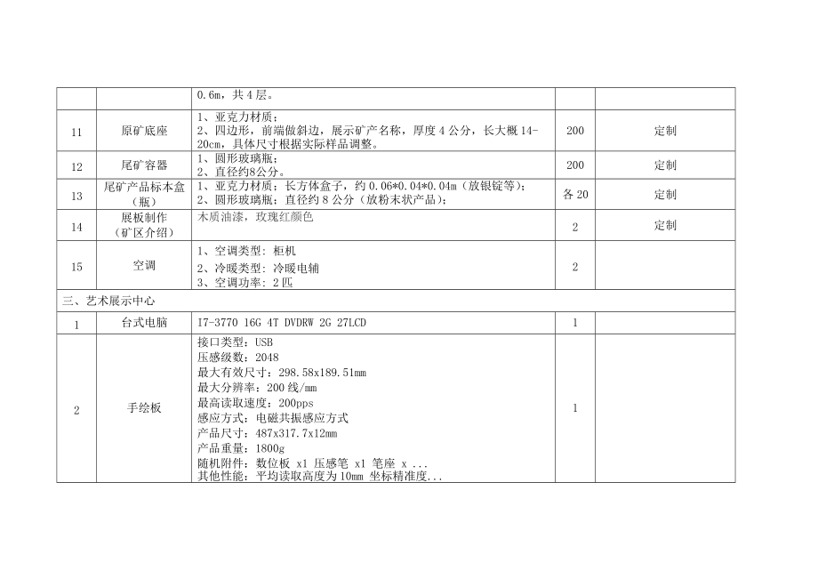 植物标本矿产资源陈列室及艺术展示中心建设项目设备采购.doc_第3页