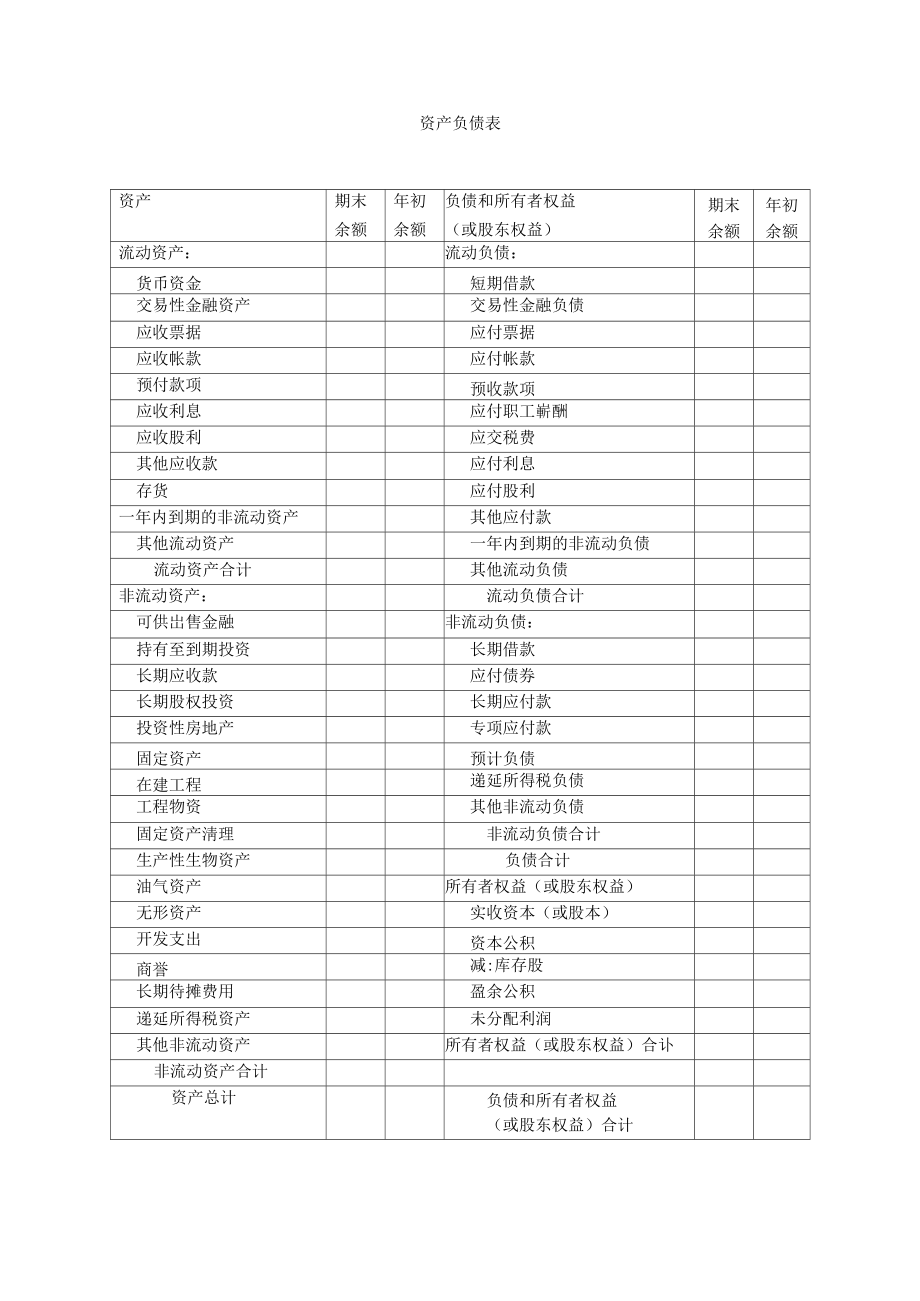 新会计准则会计报表及附注.doc_第1页