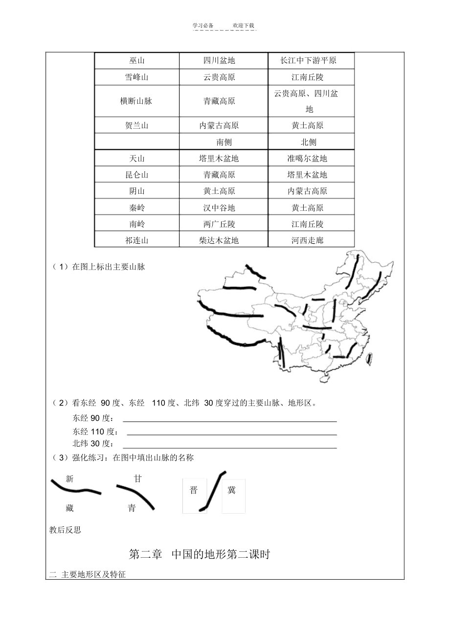 第二章中国的地形.教案.docx_第3页