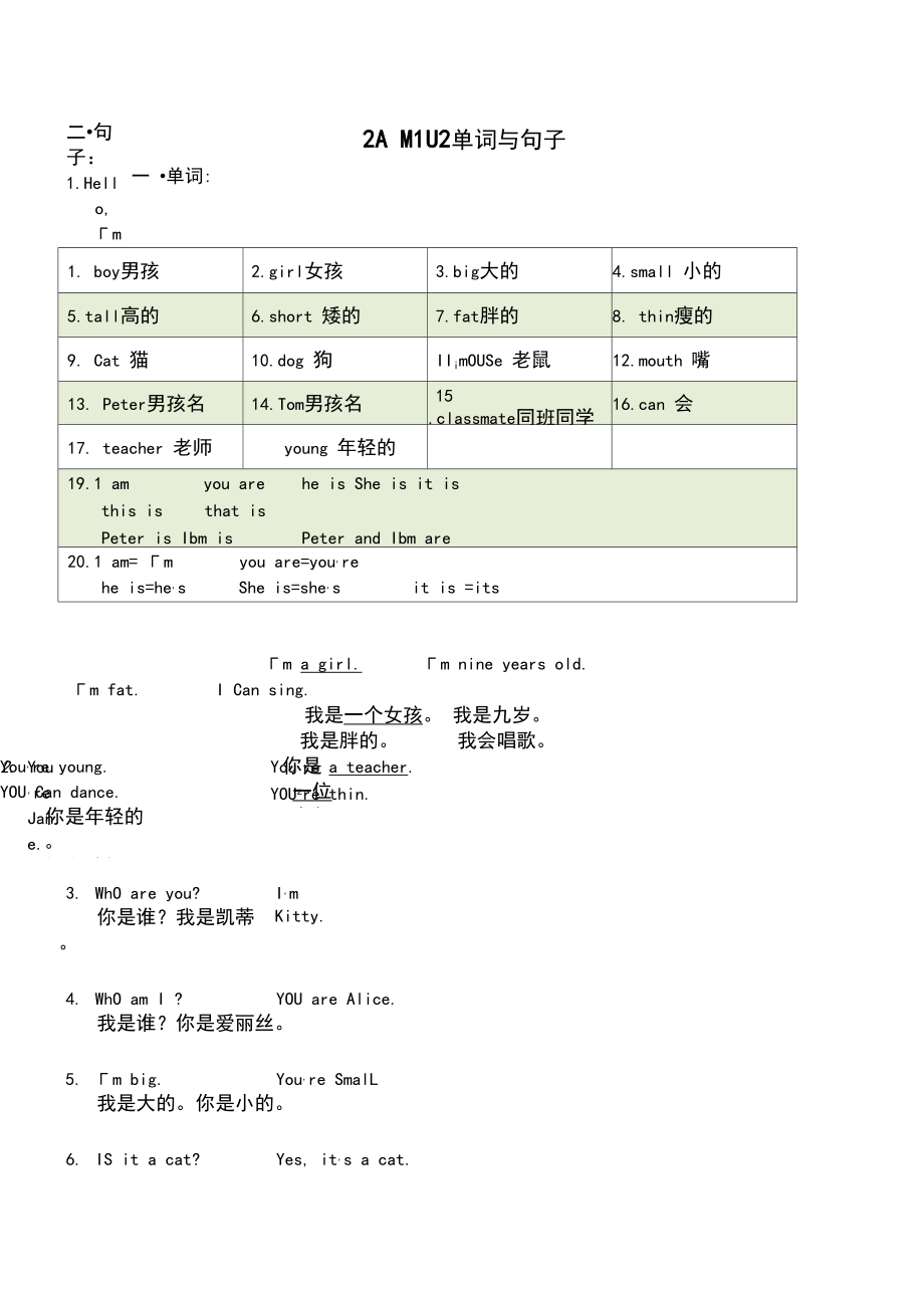 2A单词表-二年级沪教版-英语单词表.docx_第2页