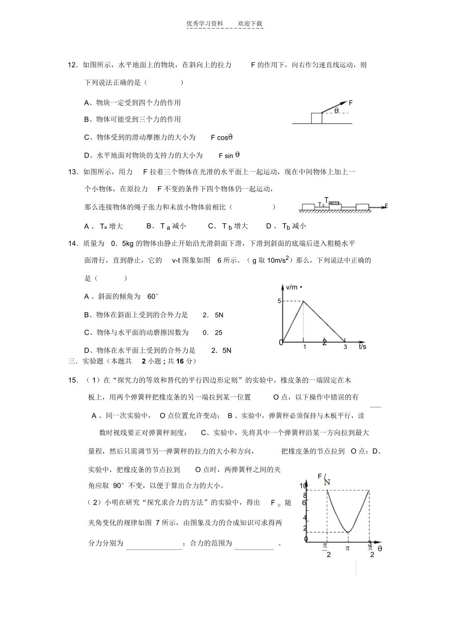 高一物理上学期期末复习小册.docx_第3页