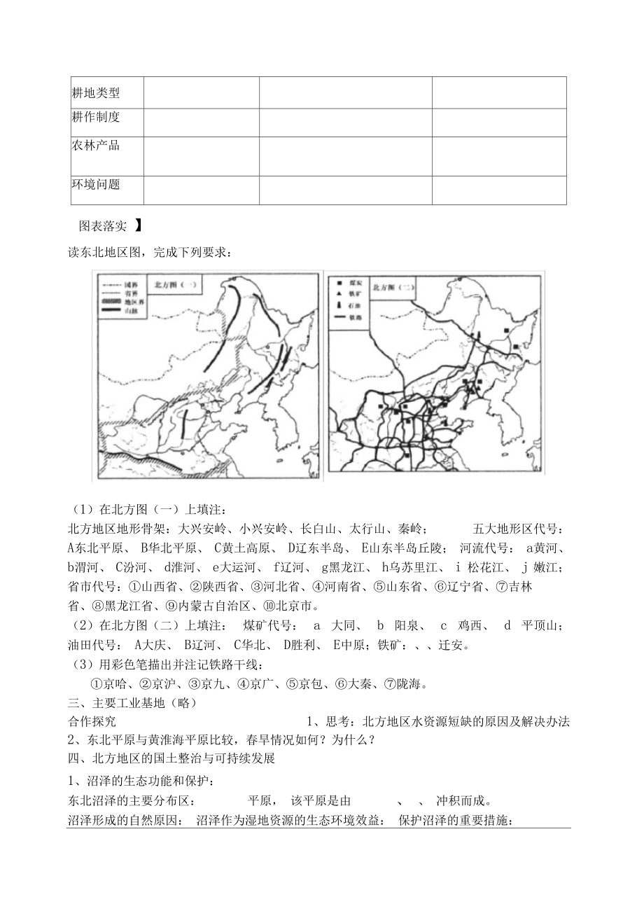 中国区域地理北方地区学案.docx_第2页