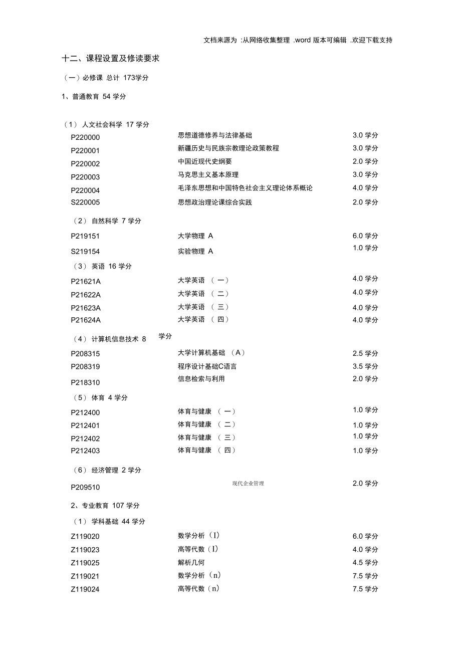 信息与计算科学专业本科培养方案.doc_第3页