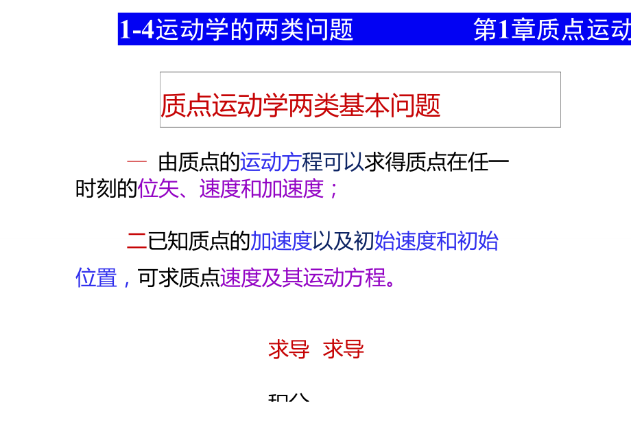 大学物理上,质点运动学1-4运动学的两类问题.doc_第3页