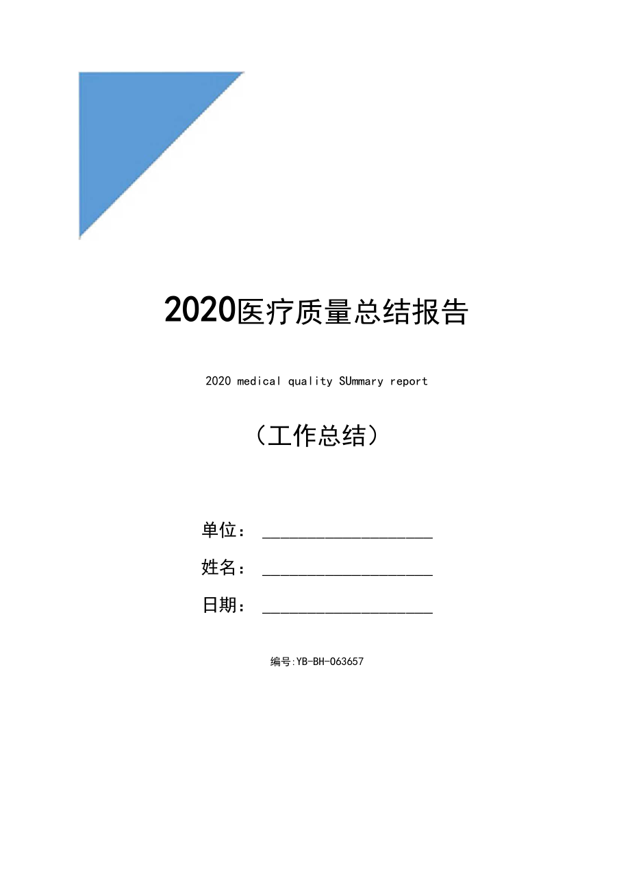 2020医疗质量总结报告.docx_第1页