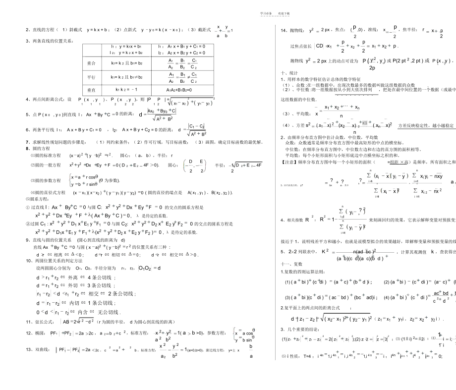 高三数学高考必背公式.docx_第2页