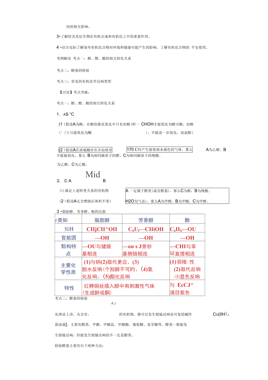 北京市2021-2021学年高二化学第三章烃的含氧衍生物(强化篇)教学设计.docx_第2页