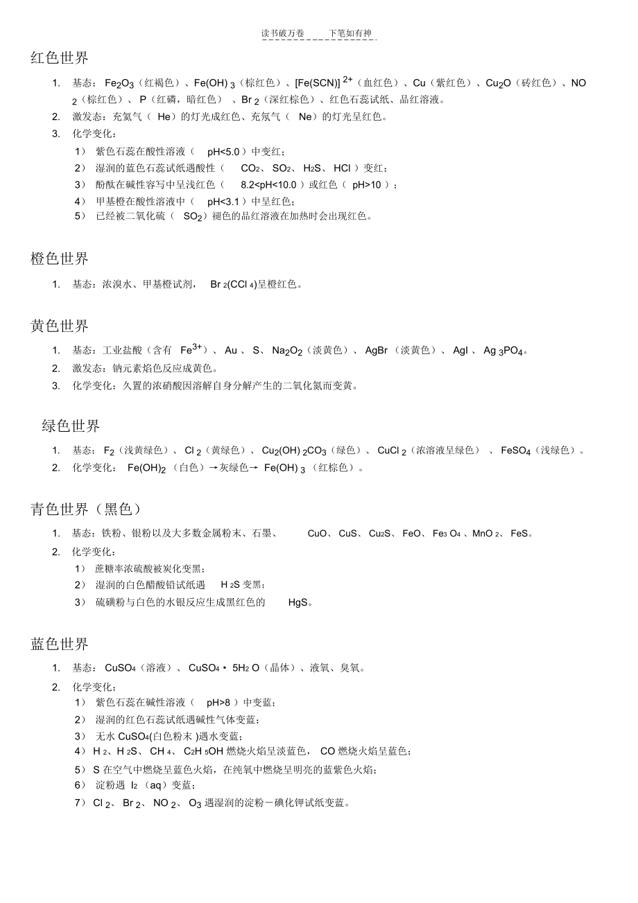 高中化学常见物质反应焰色分类.docx_第1页