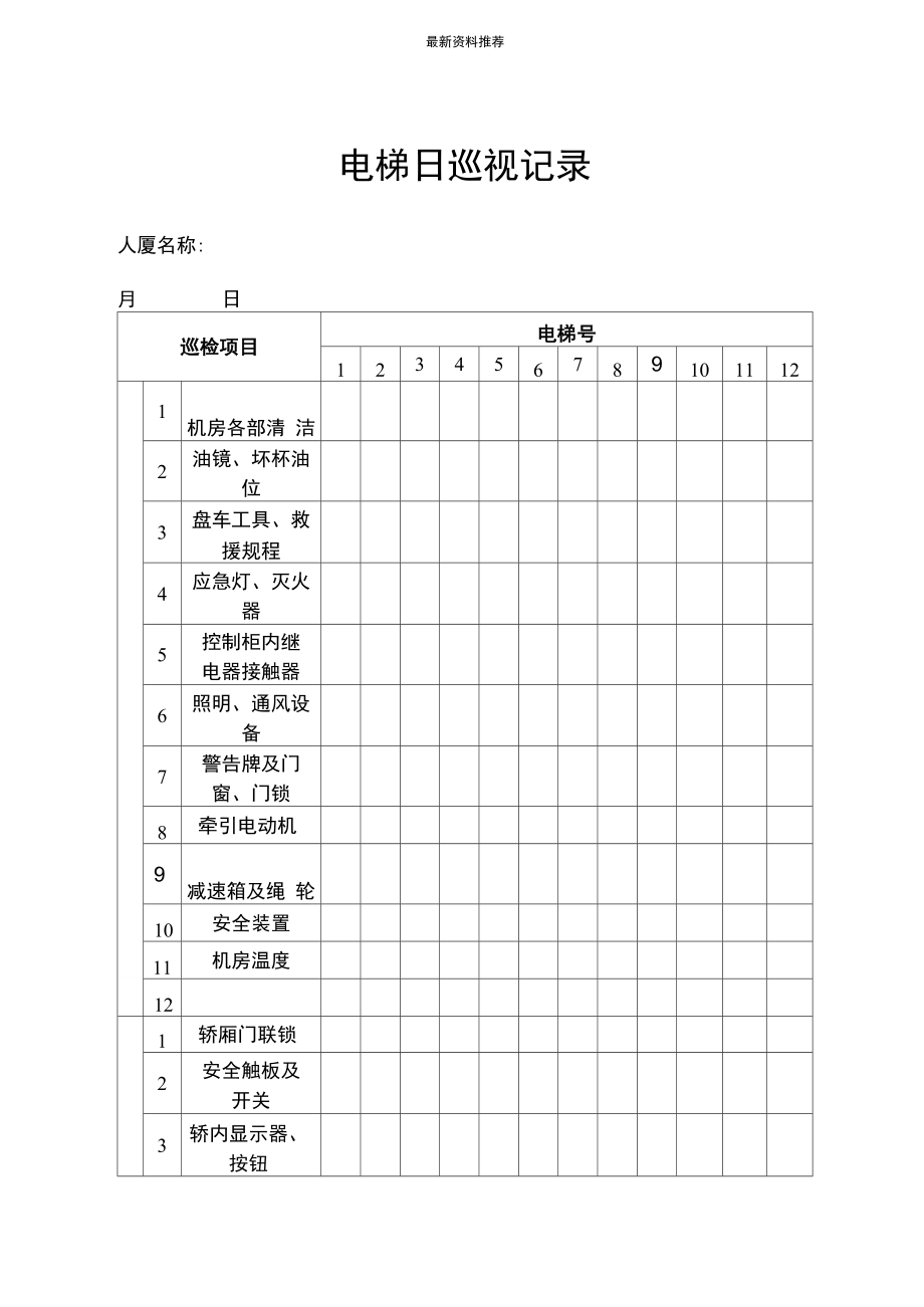 物业管理表格.doc_第1页