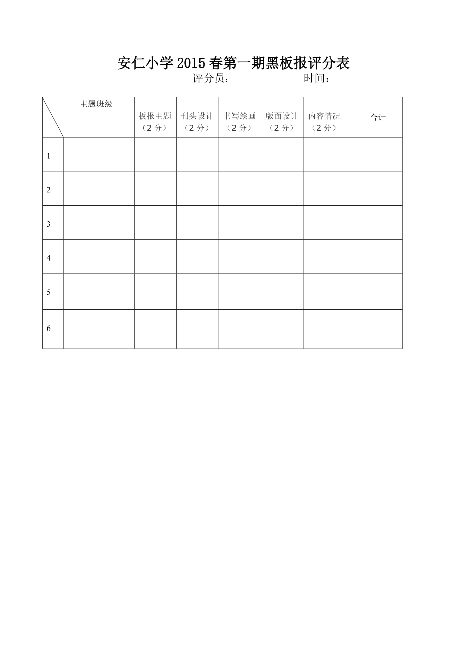 黑板报评比方案及评分细则、评分表.doc_第3页