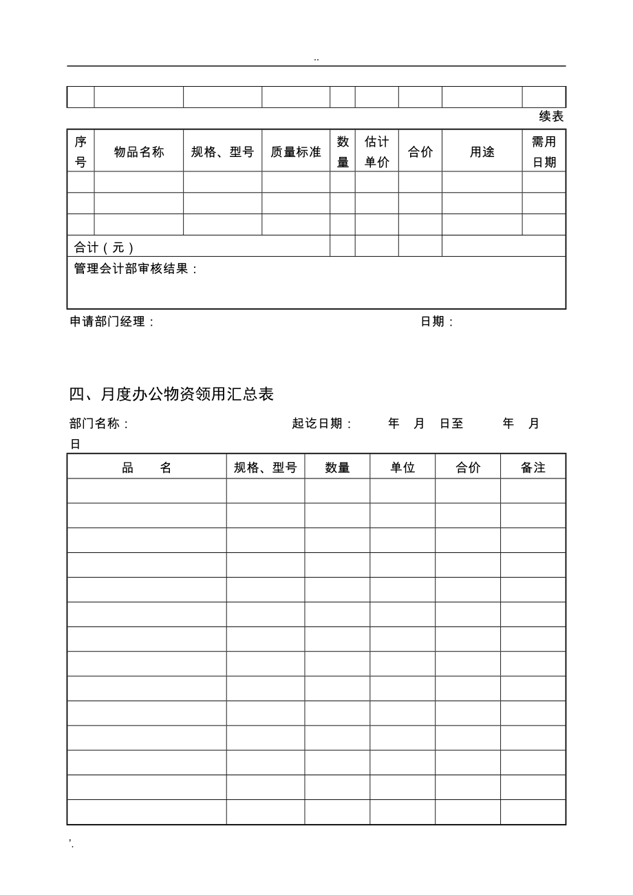 公司办公用品管理表格.docx_第3页