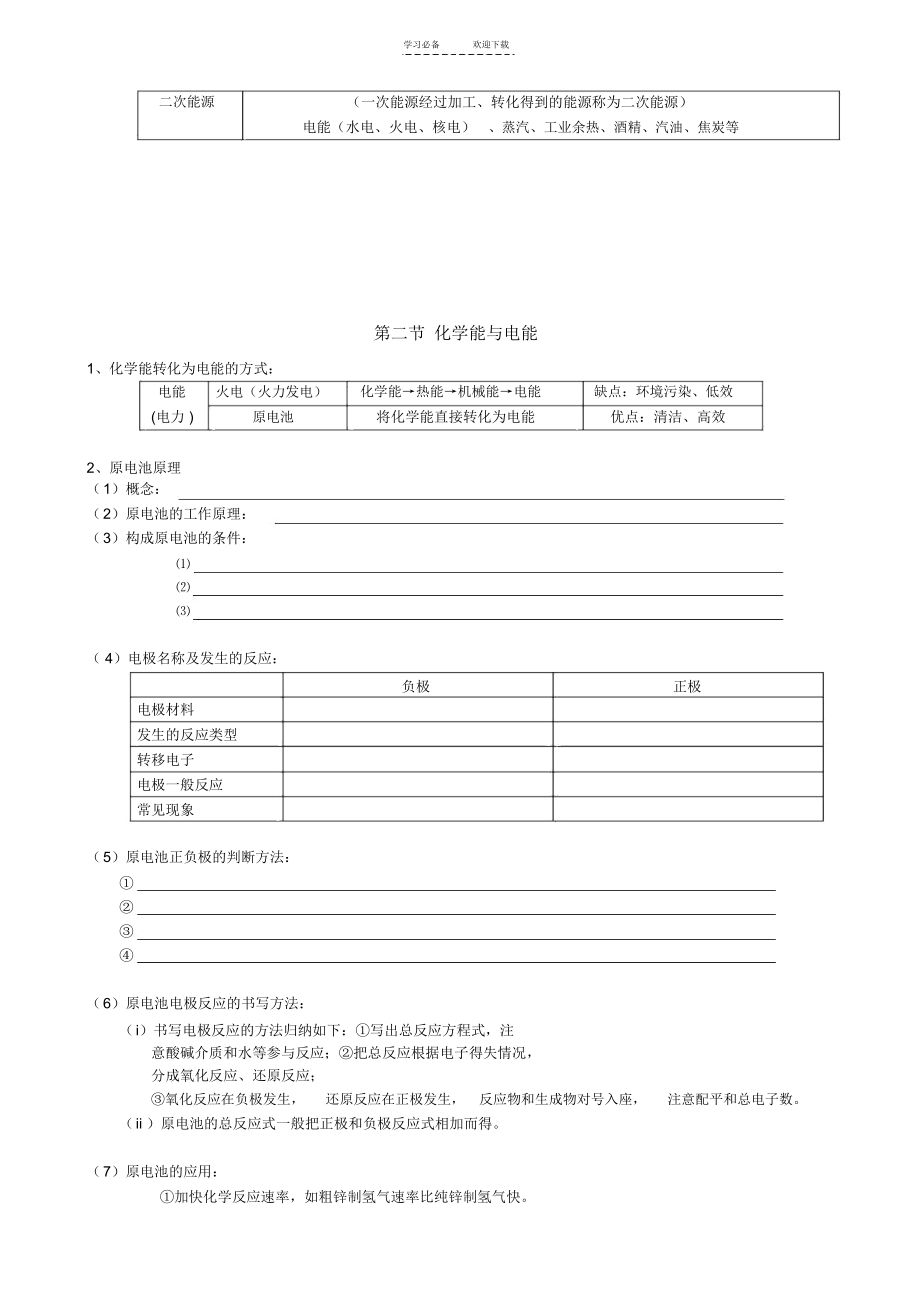 高中化学必修二第二章知识点和习题.docx_第2页