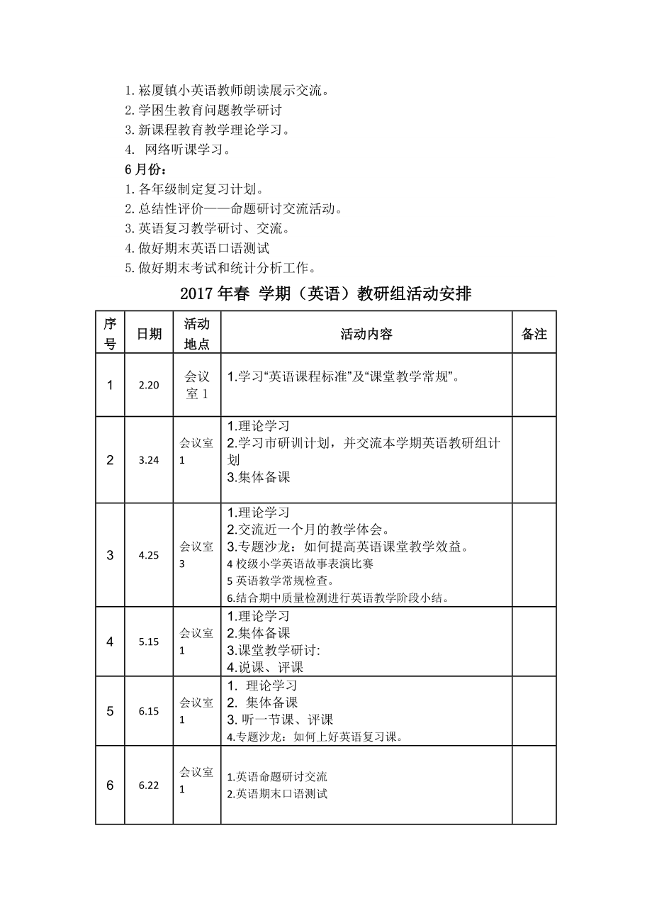 英语教研组工作计划201703.docx_第3页