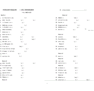 外研社高中英语必修1-4单词表与词性转换(语法填空必备).docx