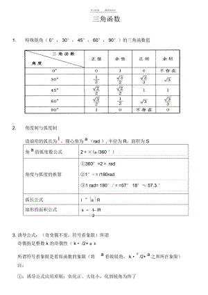 三角函数和反三角函数图像性质、知识点总结_5080.docx