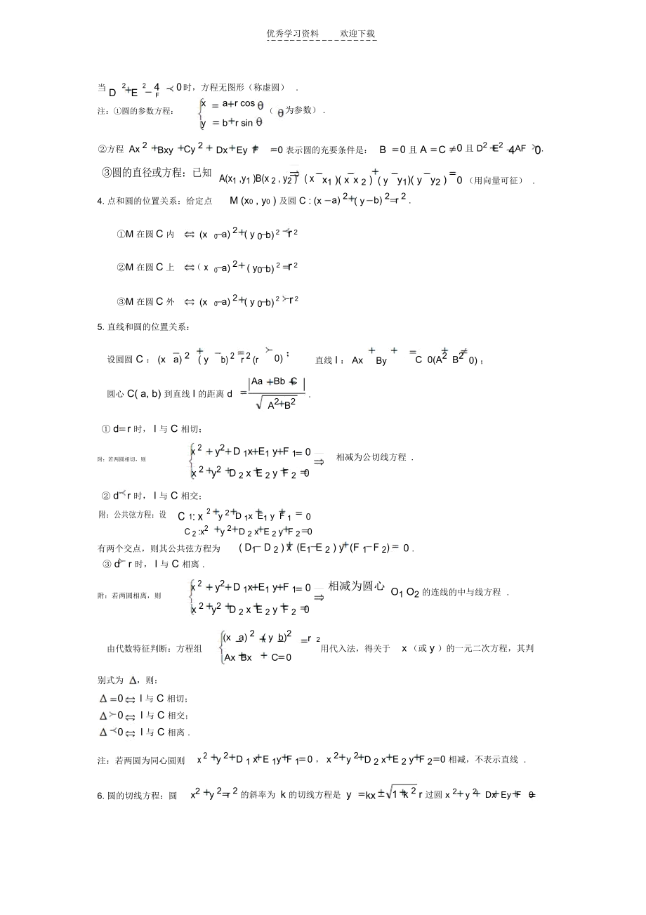 高中数学总复习之要点必备直线和圆的方程.docx_第3页