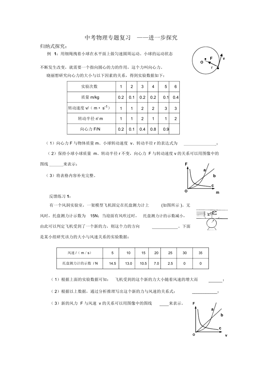 中考物理专题复习进一步探究.docx_第1页