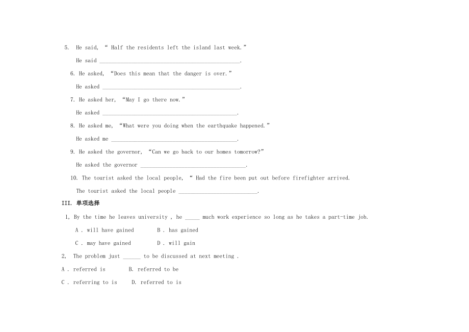 高一英语学案：Module 3 Revision（外研必修3）.doc_第3页