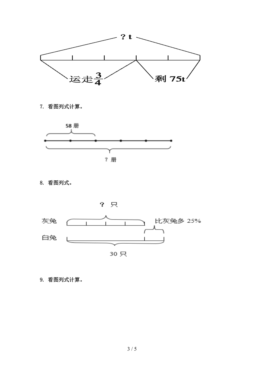 六年级数学上学期看图列方程计算专项表.doc_第3页