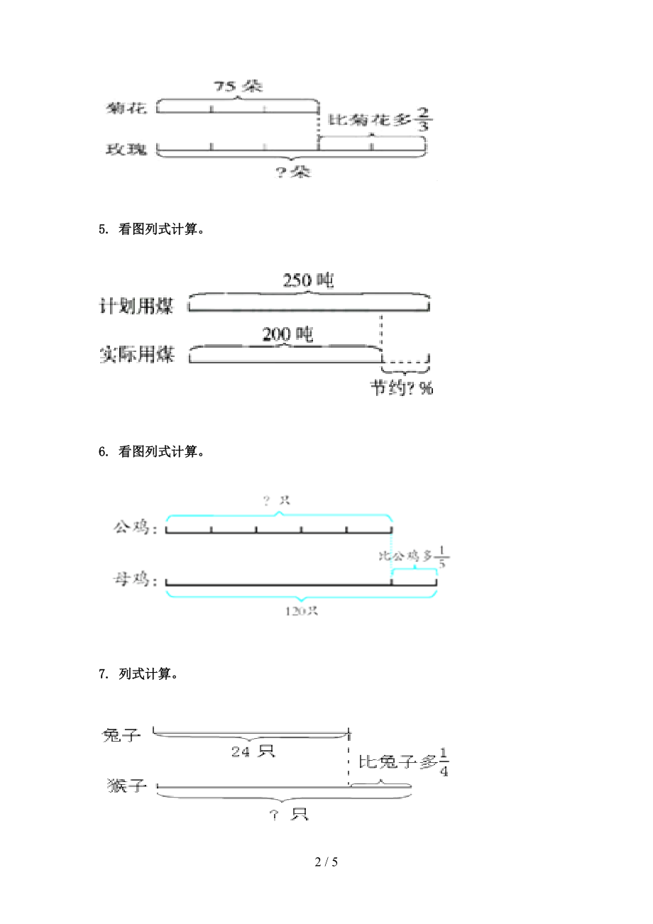 六年级数学上学期看图列方程计算专项综合.doc_第2页