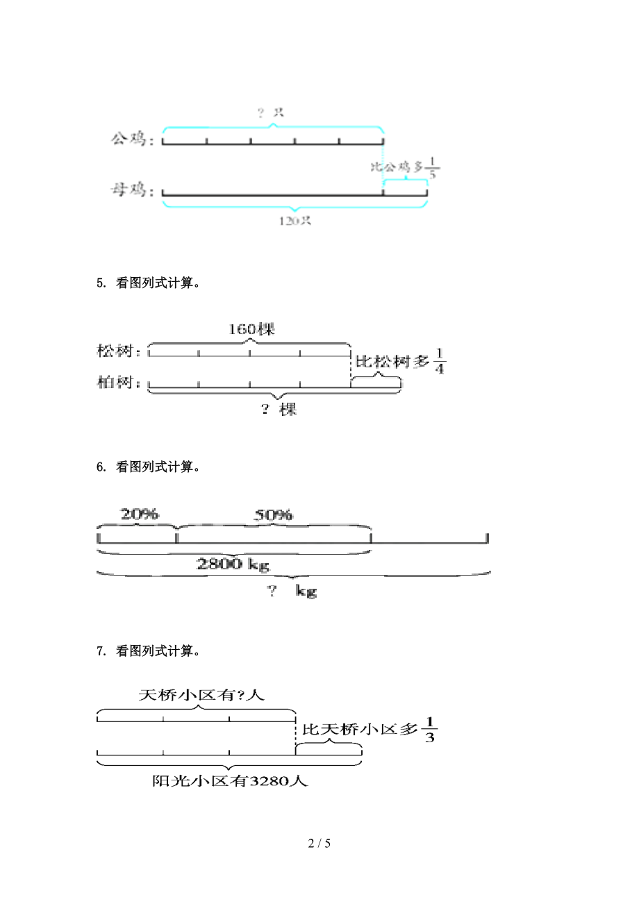 六年级数学上册看图列方程计算专项摸底苏教版.doc_第2页