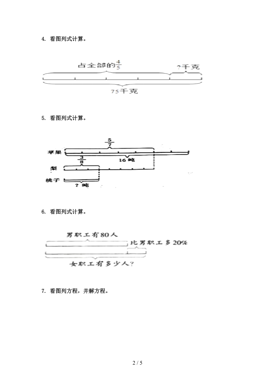 六年级数学上册看图列方程计算专项强化.doc_第2页