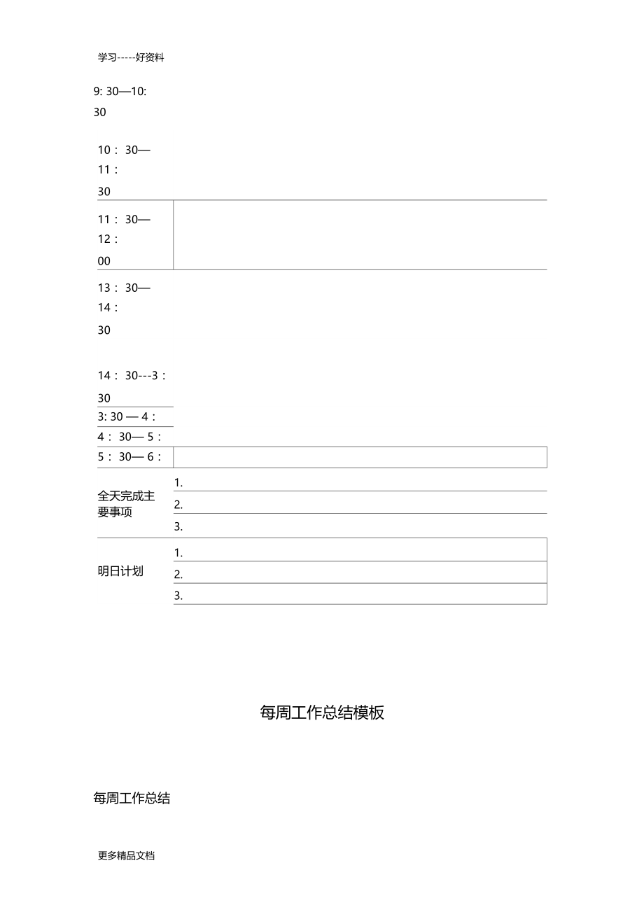 每日工作总结模板教学内容.docx_第3页