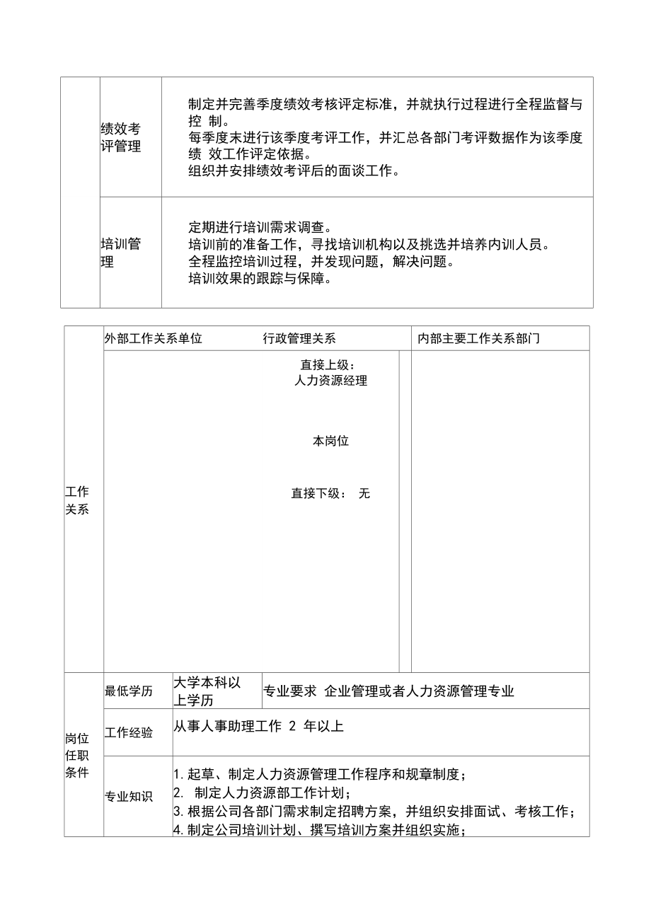 企业人事助理年度绩效考核方案.docx_第3页