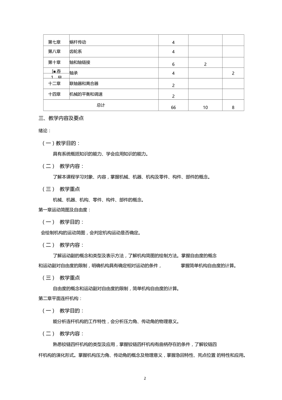 机械设计教学大纲.docx_第2页