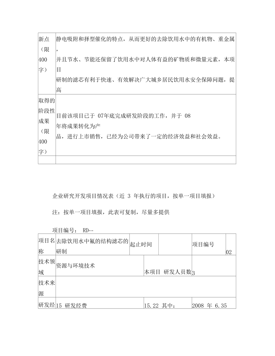 企业研究开发项目情况表.docx_第2页