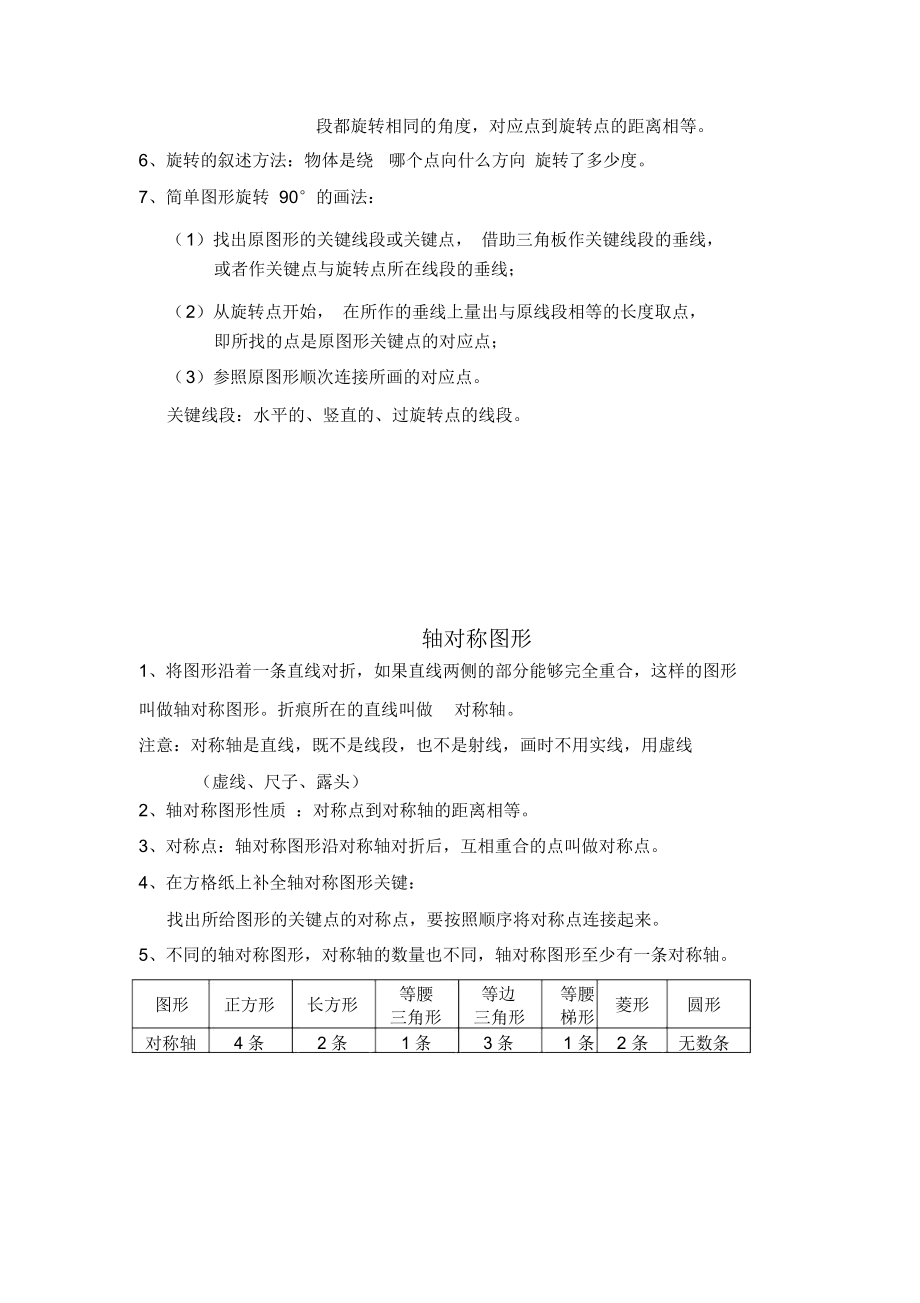 (word完整版)2016苏教版平移旋转轴对称知识点总结,推荐文档.doc_第2页