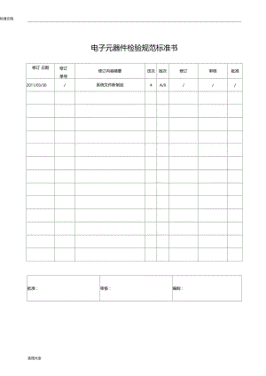 电子元器件检验要求规范实用标准书实用模板.doc