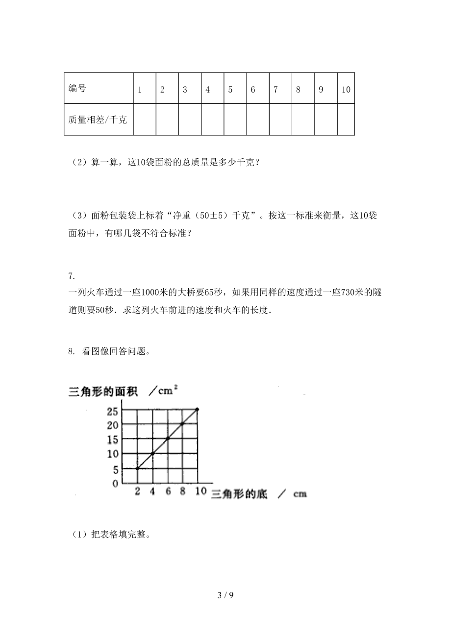 北京版六年级数学上学期应用题与解决问题专项摸底.doc_第3页