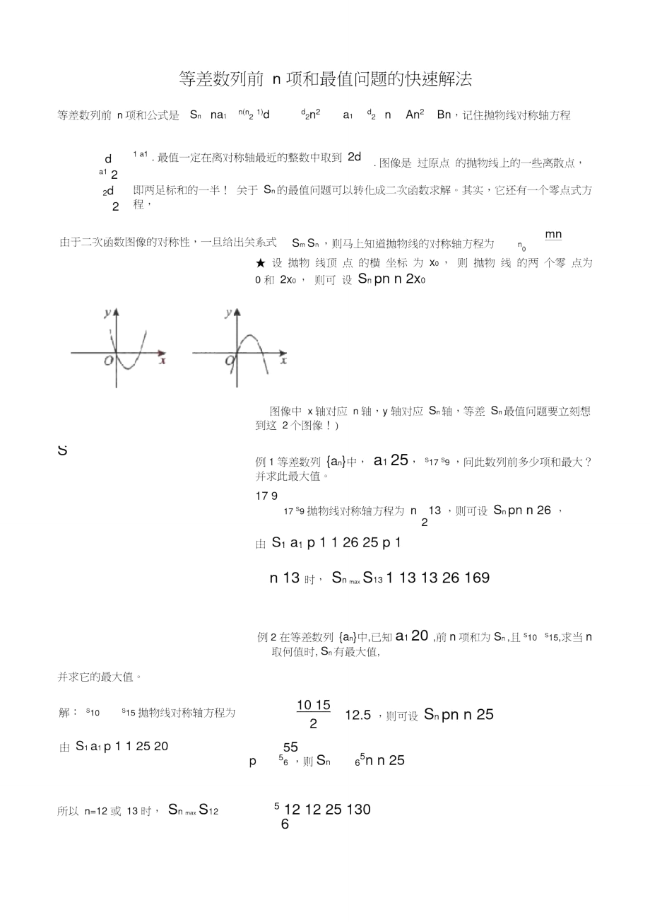 等差数列前n项和最值问题的快速解法.doc_第1页