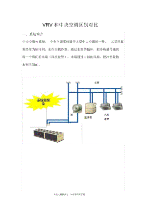 VRV和中央空调区别对比.docx