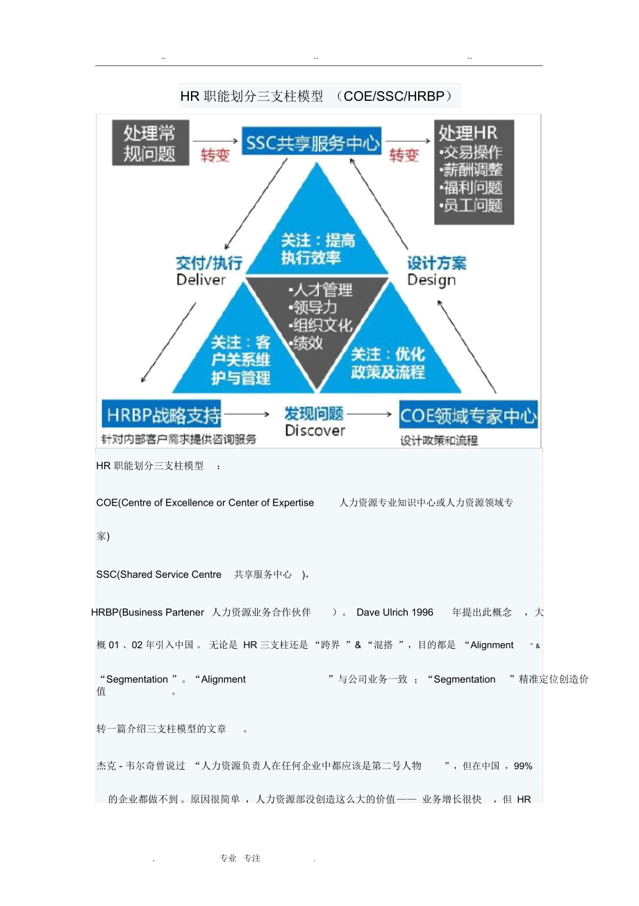 HR职能划分三支柱模型(COESSCHRBP).docx_第1页