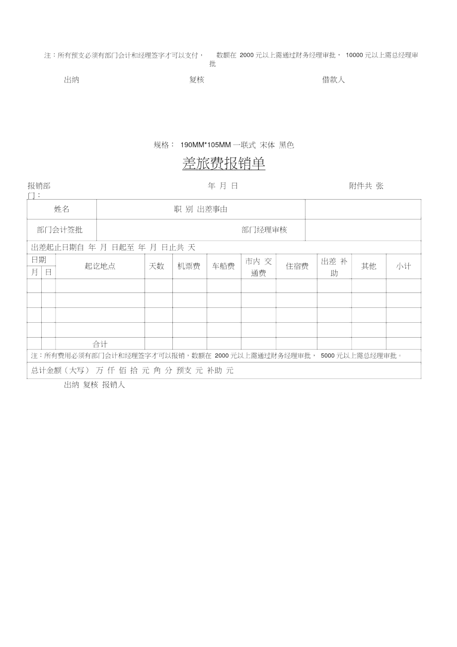 费用报销单表格(2).doc_第2页