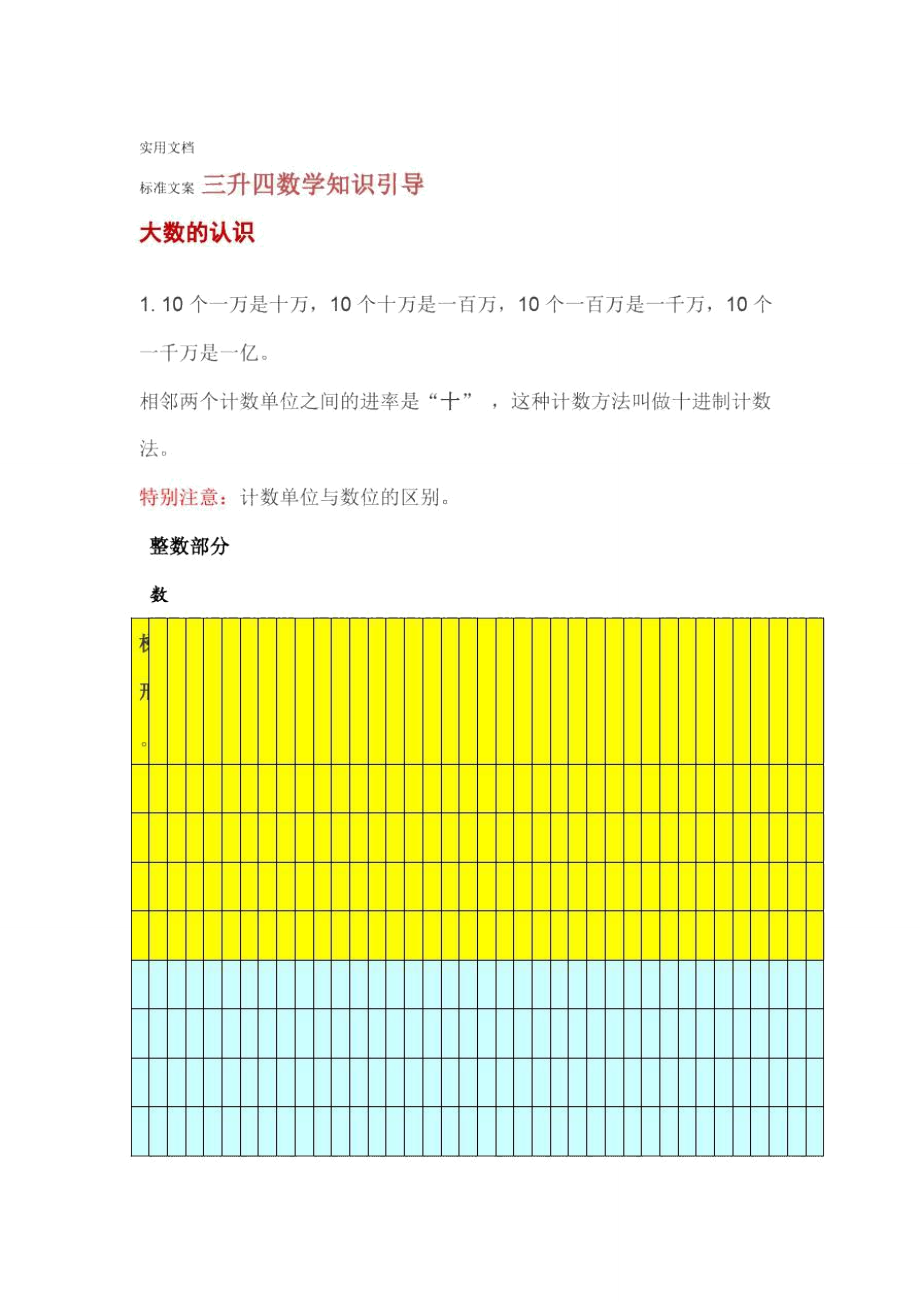 小学数学3升4衔接内容.doc_第1页