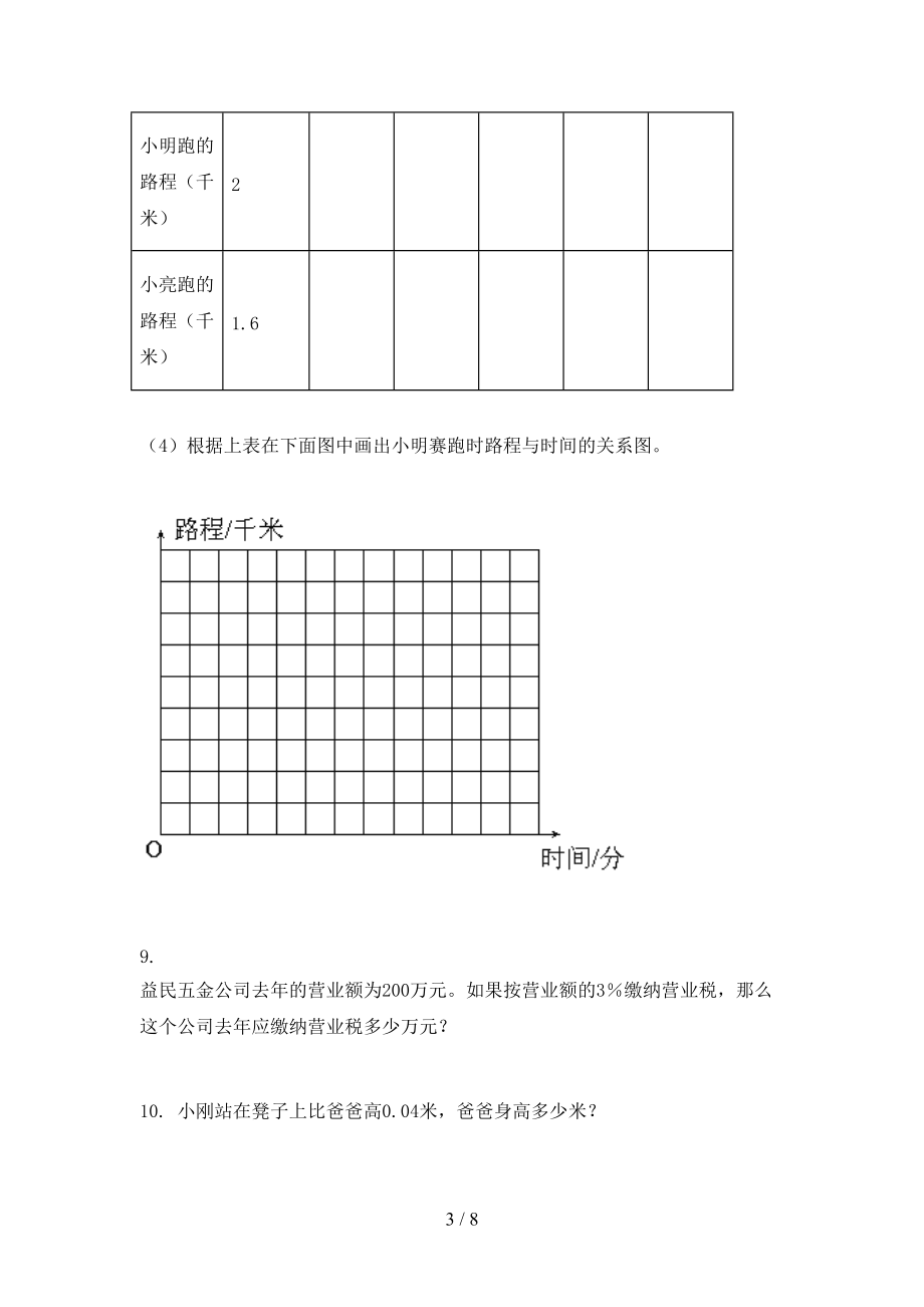 浙教版2021年六年级数学上学期应用题与解决问题专项同步.doc_第3页